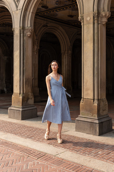 Lauren Dress in Blue Gingham
