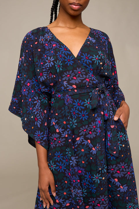 Hazy Daisy Maxi Dress in Blue