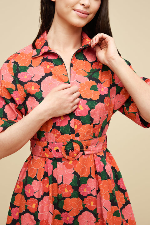 Rachel Dress in Ruby