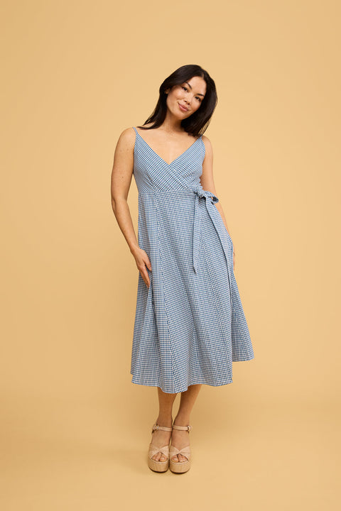 Lauren Dress in Blue Gingham