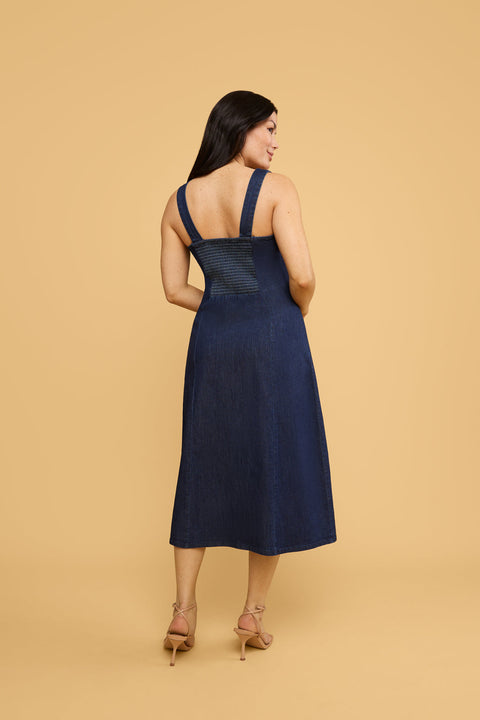 Meg Dress in Denim