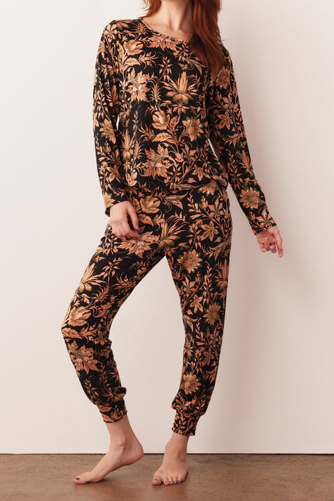 Shari Cloud Jersey PJ Set in Damask