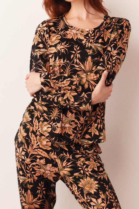 Shari Cloud Jersey PJ Set in Damask