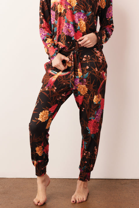 Shari Cloud Jersey PJ Set in Twilight Garden