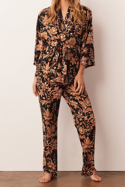 Julia Cloud Jersey PJ Set in Damask