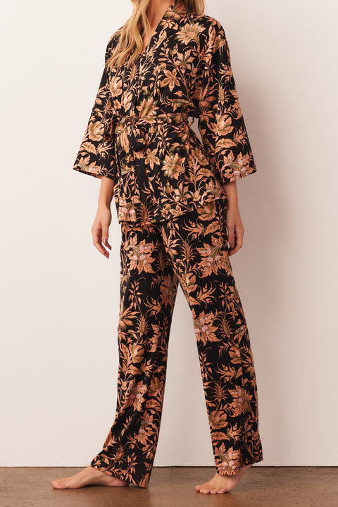 Julia Cloud Jersey PJ Set in Damask