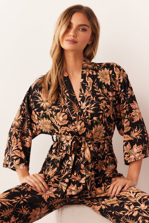 Julia Cloud Jersey PJ Set in Damask