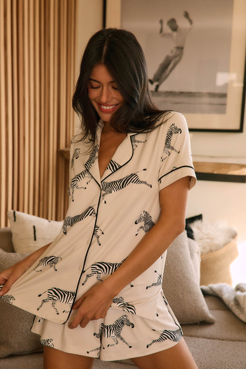 Maren Cloud Jersey PJ Set in Animalia