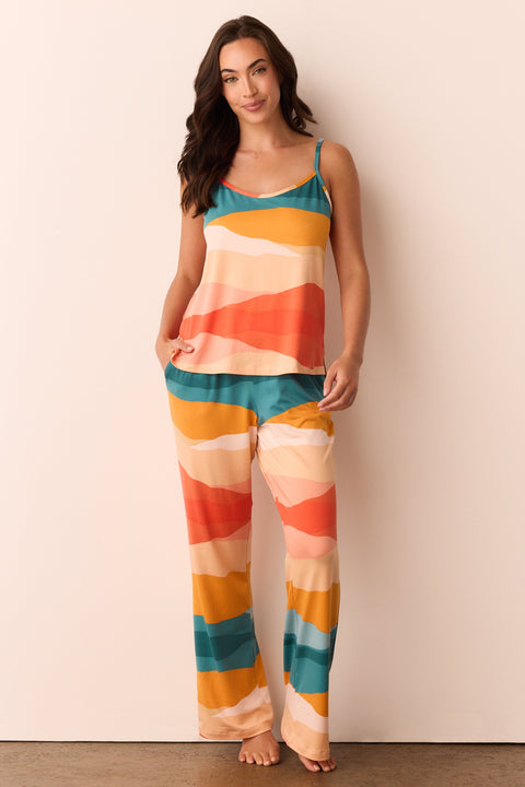 Bree Cloud Jersey PJ Set in Sunset