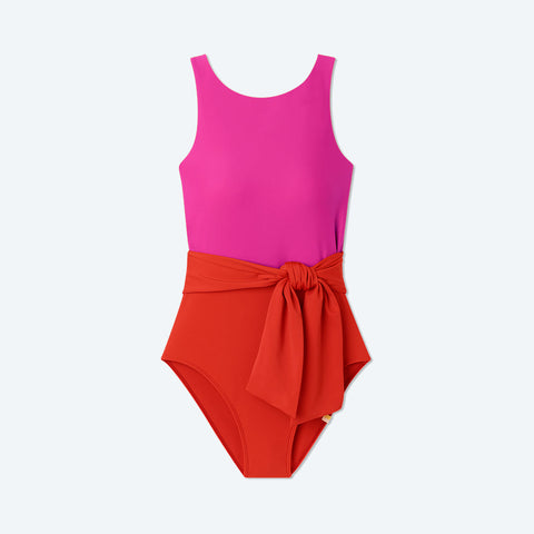 The Tie Belted Cove - Lava & Hibiscus