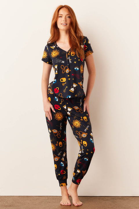 Nadia Cloud Jersey PJ Set in Mystic