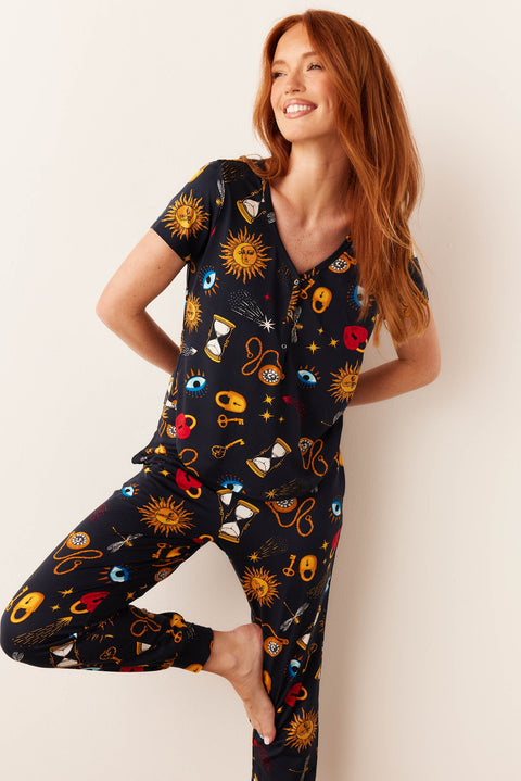 Nadia Cloud Jersey PJ Set in Mystic