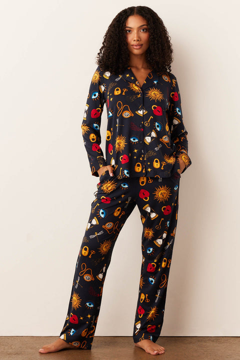 Winter Cloud Jersey PJ Set in Mystic