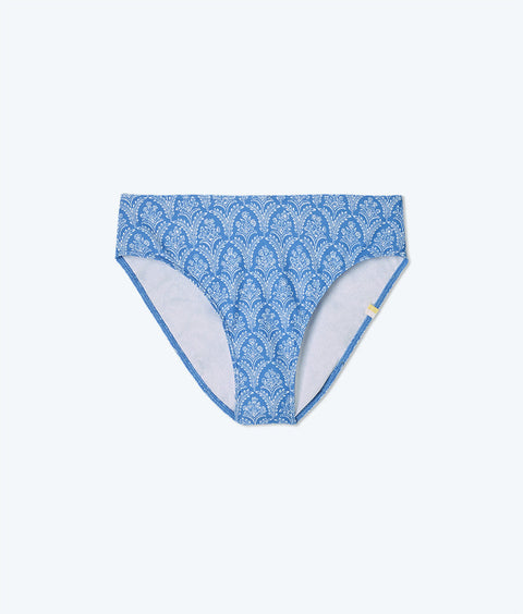 The Limited-Edition High Leg Mid Rise Bikini Bottom - Porto Paradise