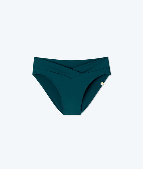The V-Front Low Rise Bikini Bottom - Seaweed