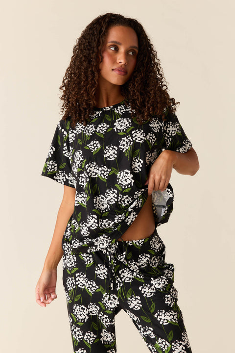 Maddie Cloud Jersey PJ Set in Blossom