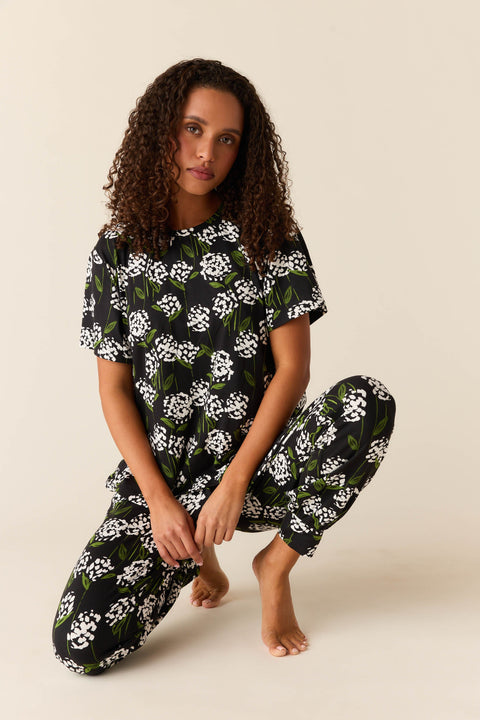 Maddie Cloud Jersey PJ Set in Blossom