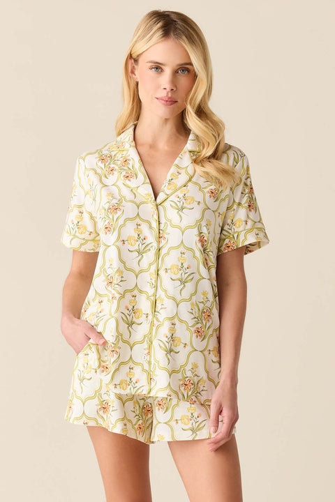 Maren Cloud Jersey PJ Set in Fleur
