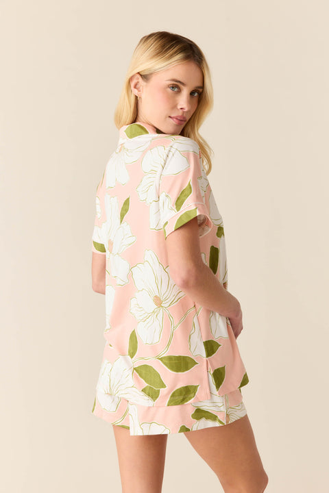 Maren Cloud Jersey PJ Set in Magnolia