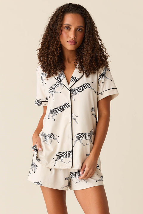 Maren Cloud Jersey PJ Set in Animalia