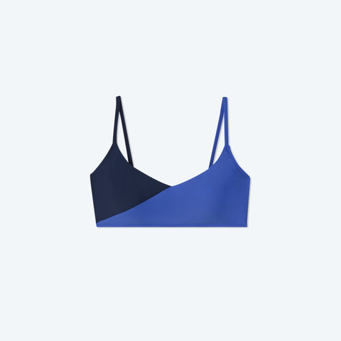 The Marina Bikini Top - Deep Sea & Hydrangea