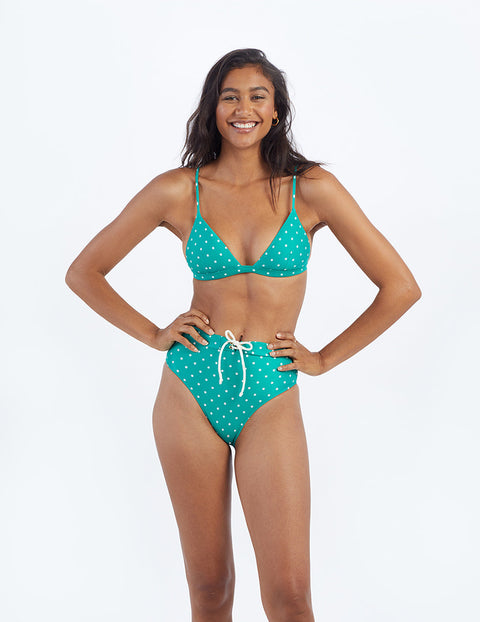 The Triangle Bikini Top - Seaglass Dot