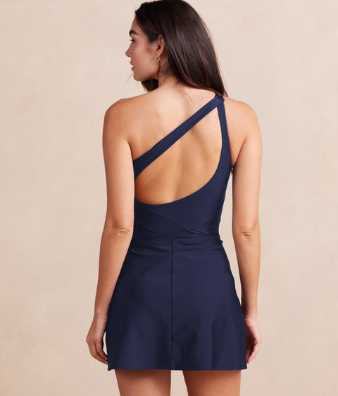 The Ruched Swim Skirt - Deep Sea