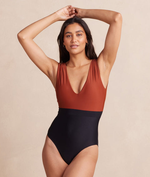 The Ruched Backflip - Amber & Sea Urchin