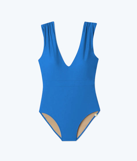 The Ruched Backflip - Azure