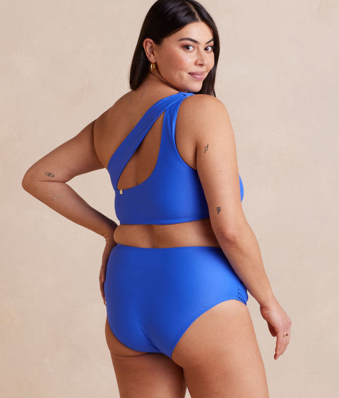 The Ruched Sidestroke Bikini Top - Hydrangea