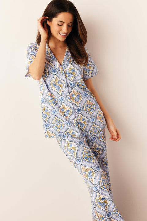 Elsa Cloud Jersey PJ Set in Villeroy