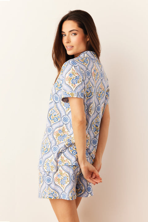 Maren Cloud Jersey PJ Set in Villeroy