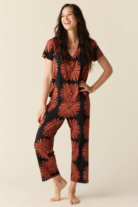 Alyssa Summer Jersey PJ Set in Desert Bloom