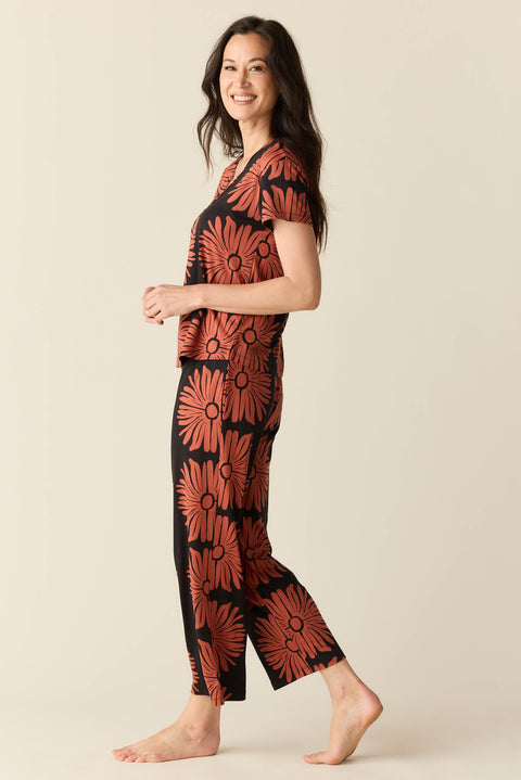 Alyssa Summer Jersey PJ Set in Desert Bloom