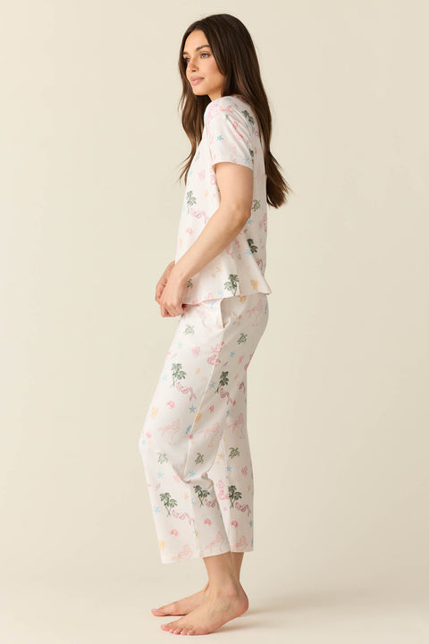 Alyssa Summer Jersey PJ Set in Mermaids