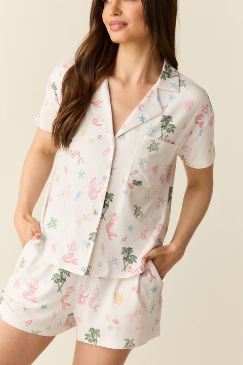 Karli Summer Jersey PJ Set in Mermaids