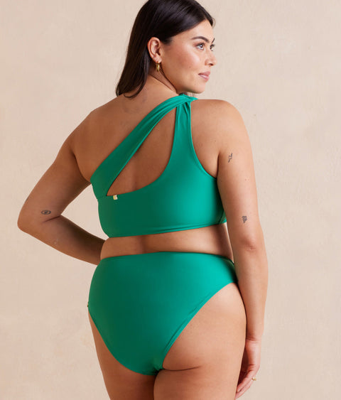 The Tie Belt High Leg Mid Rise Bottom - Seaglass