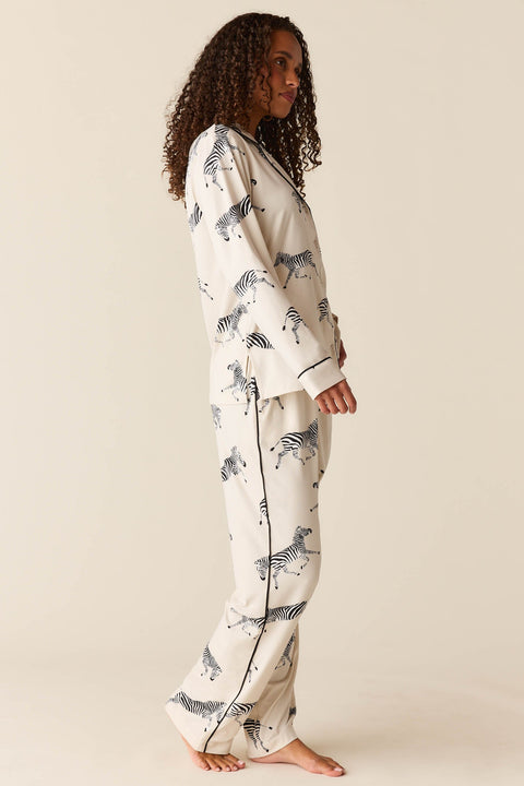 Winter Cloud Jersey PJ Set in Animalia