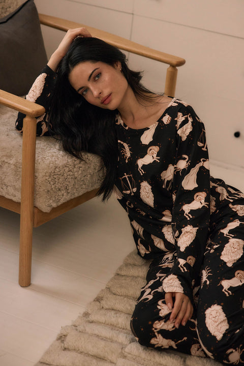 Shari Cloud Jersey PJ Set in Zodiac