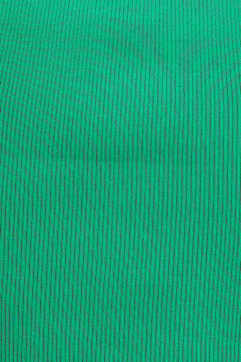 Green Knit Top Sleeveless Crop