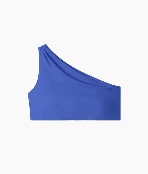 The Ruched Sidestroke Bikini Top - Hydrangea