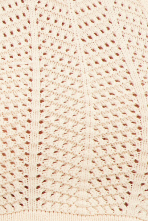 White Crochet Halter Neck Top