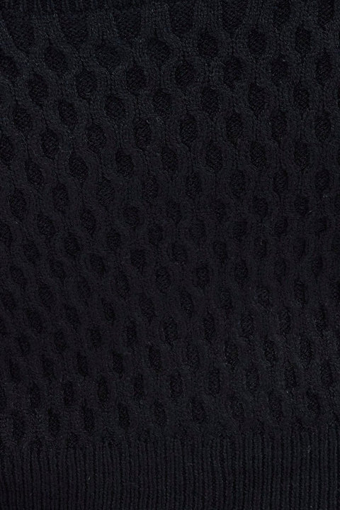 Black Cable Knit Shrug And Singlet Top Long Sleeve