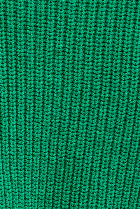 Green Knit Jumper Long Sleeve Cotton