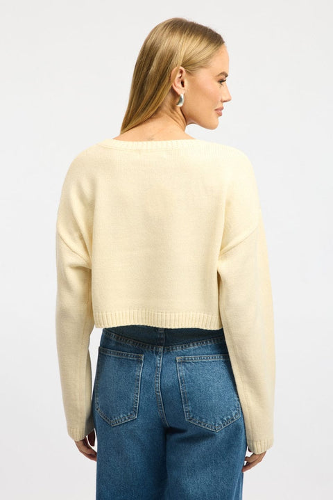 White Star Knit Jumper Long Sleeve