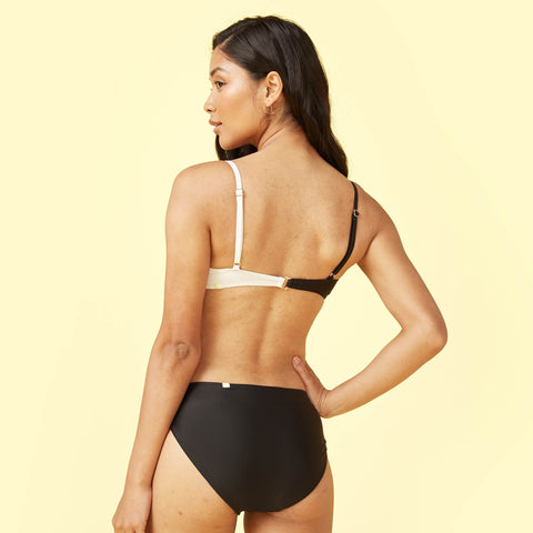 The Marina Bikini Top - Sea Urchin & White Sand