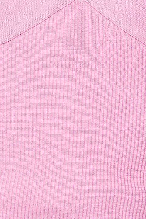 Pink Knit Top Sleeveless Halter