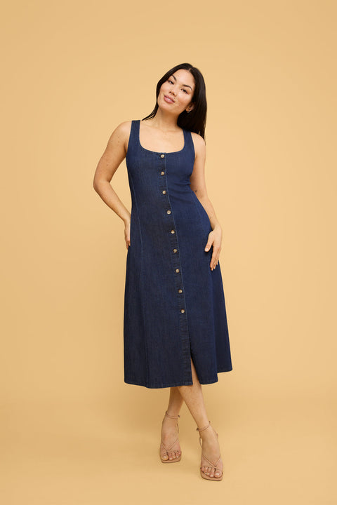Meg Dress in Denim