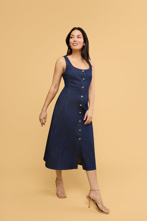 Meg Dress in Denim