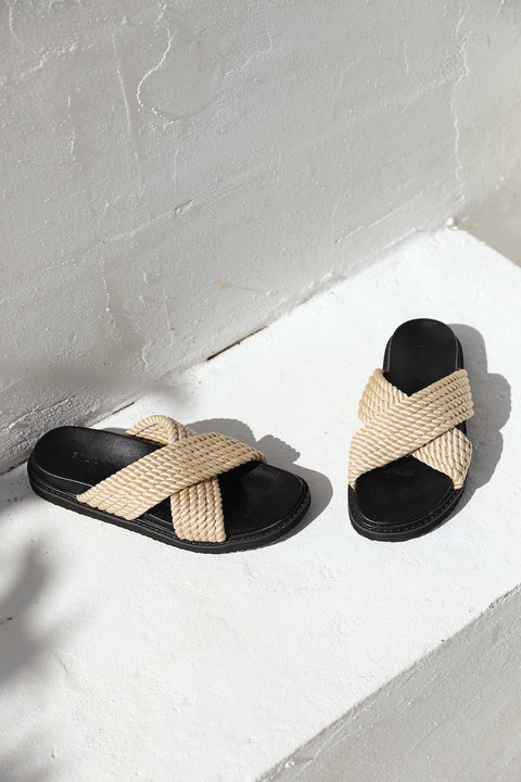 BILLINI ZIRA SANDALS BLACK ROPE